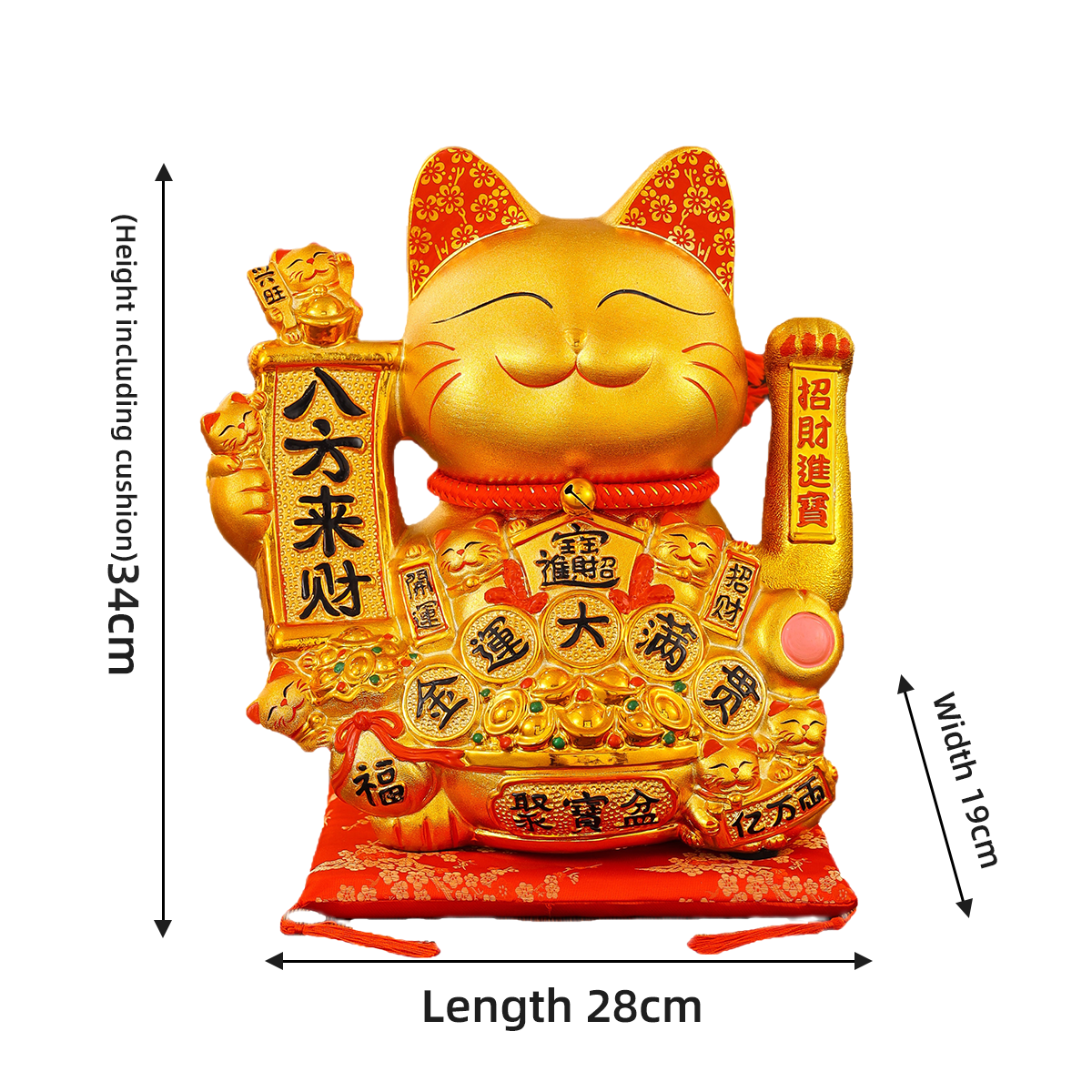 Automated Ceramic Feline Sculpture: A Unique Addition to Your Home Interior Collection Elegant Durable