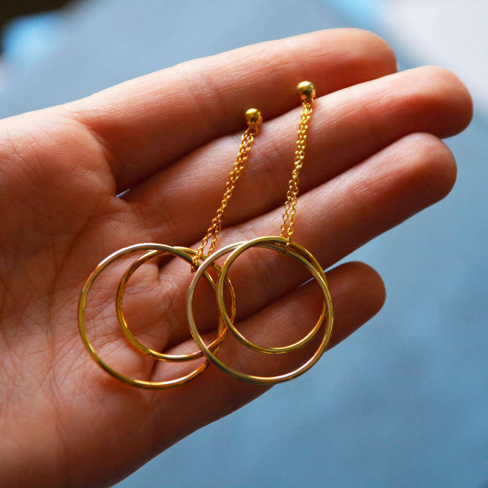 New Accessories Trendy Simple Circle Women Stainless Steel Earrings Ear Jewelry