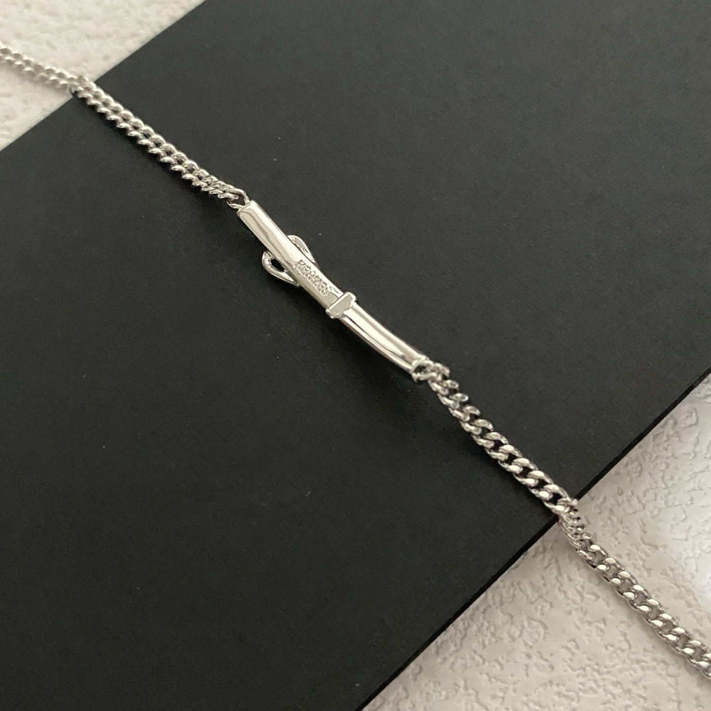 Silver - Toned Chain Necklace With Rhinestone - Encrusted Buckle Detail Edgy Daily & Trendy Jewelry Gift For Her High - Quality And Stylish Accessory