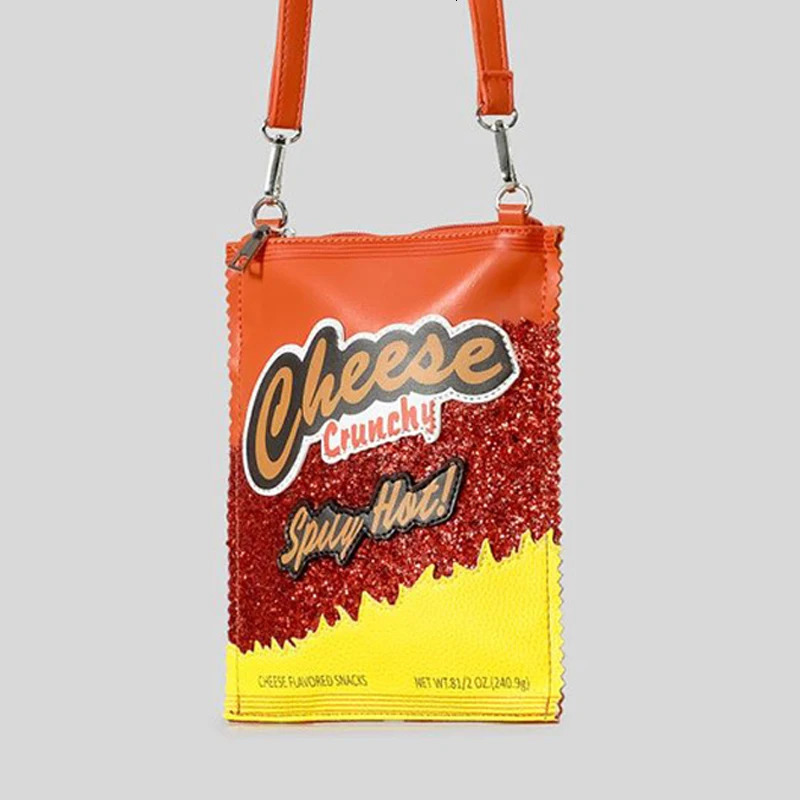 Unique Cheese Crunchy Bags Women Purses and Handbags Snacks Chips Ladies Crossbody Bag Girls Mini Clutch Bags Novelty Purses 250717