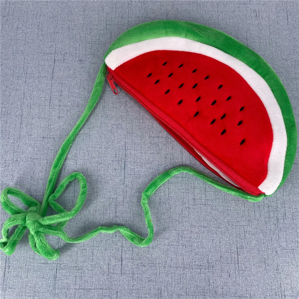 2-6 Years Small Plush Watermelon Bag Satchel Cute Fruit Plush Backpack Shoulder Bag Messenger Pouch 250717