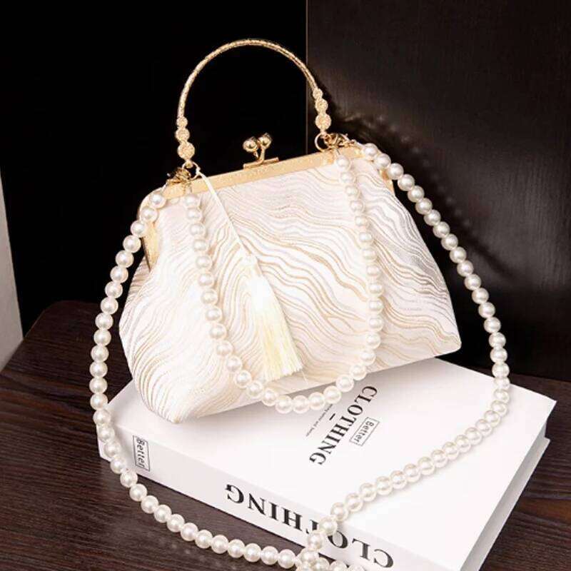 New Pearl Bead Women's High Quality Women Handbag Versatile Crossbody Shoulder Bag