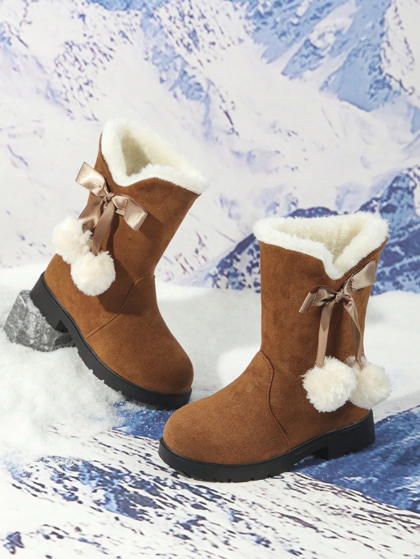 Winter new style thick and warm princess-style snow boots