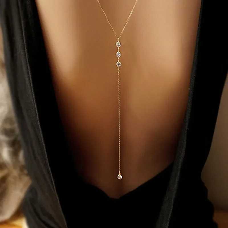 Fashion Gold/Silver Plated Chain Necklace Long Beaded Lariat Y Necklace Gift For Bridal W250718