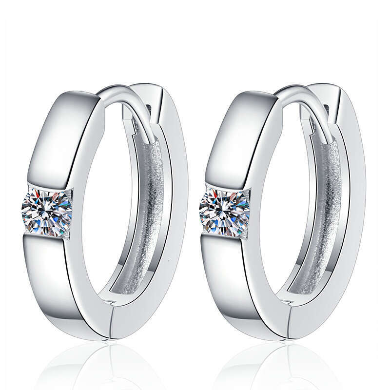 S Pure Sier Ear Studs Elegant Versatile 20 Points D Earrings Moissanite 80e