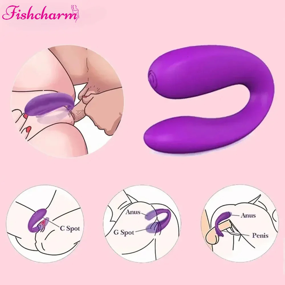 Couple U Type Vibrator Sex Toys For Women Vagina Clitoris Stimulator Vibrator G-Spot Massager Female Masturbator Adult Products 250717