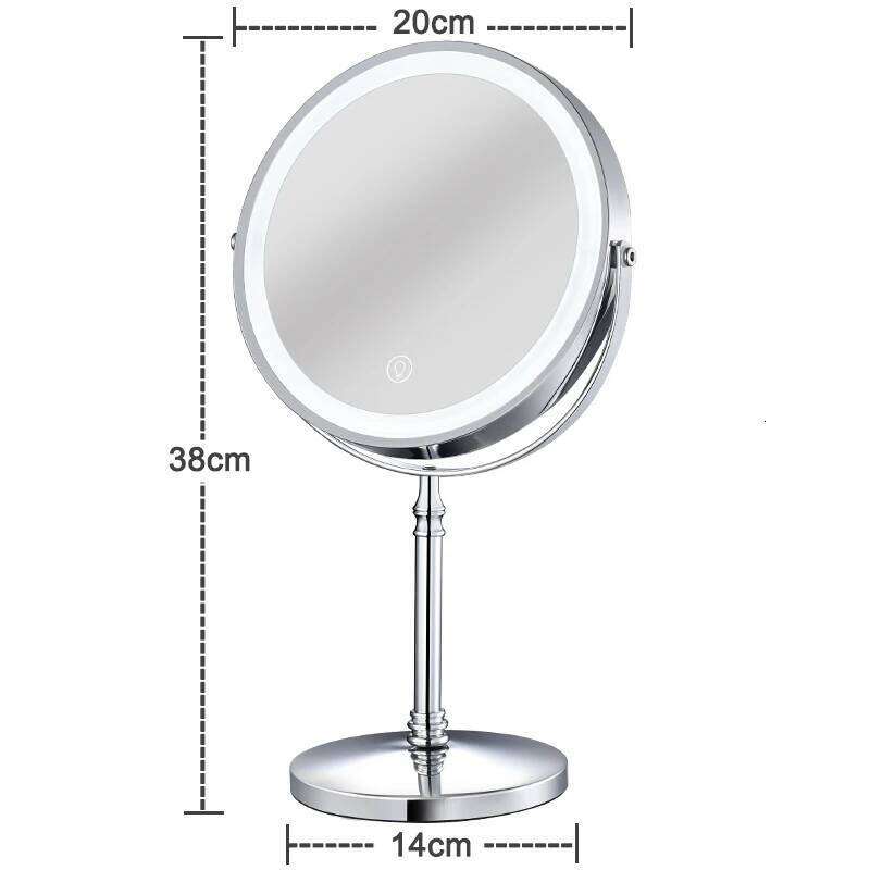 8 Inch Gold Makeup With USB Charging 10X Magnifying Vanity Backlit Adjustable Light Standing Cosmetic Mirror