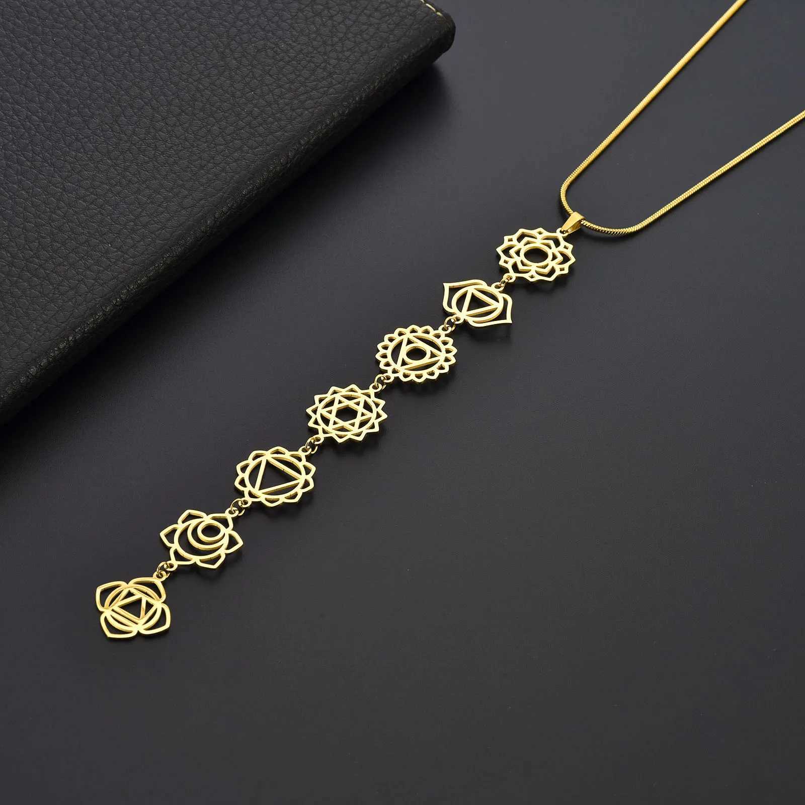 Kity Handmade Sn Chakra Yoga Necklace Relieves Physical and Mental Stress Spiritual Meditation Gift W250718