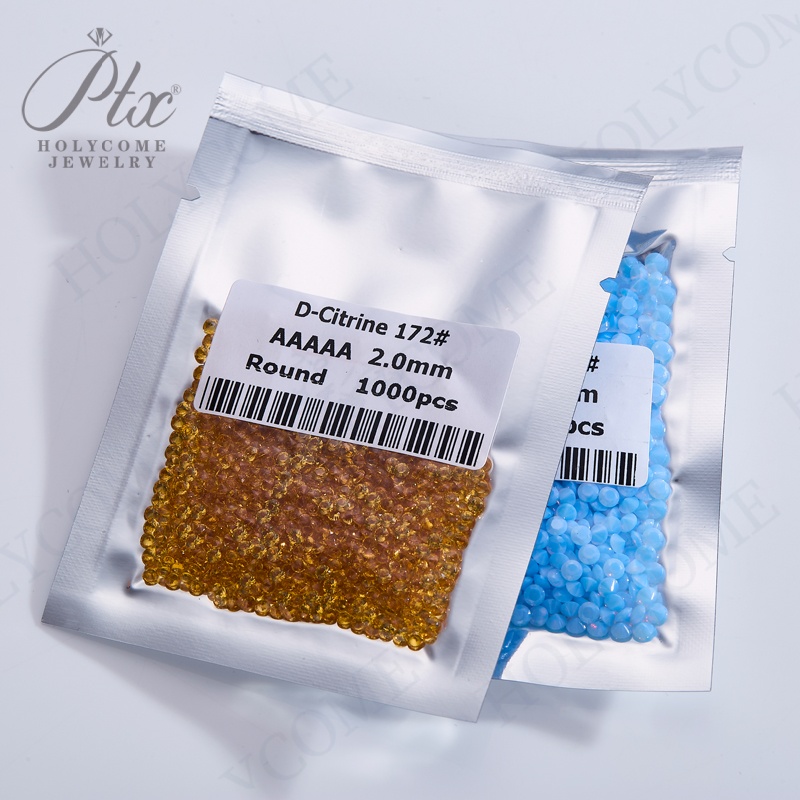1000pcs/bag 1.1mm Color Round Brilliant Cut High Quality Synthetic Nano Stone for Wax Casting Heat Resistance Loose Gemstone Jewelry DIY