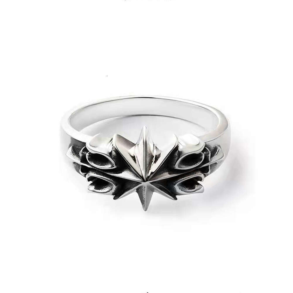 Chiba Hexagram S Silver Personality Niche Designer Jewelry Design Minimalist Style Ring