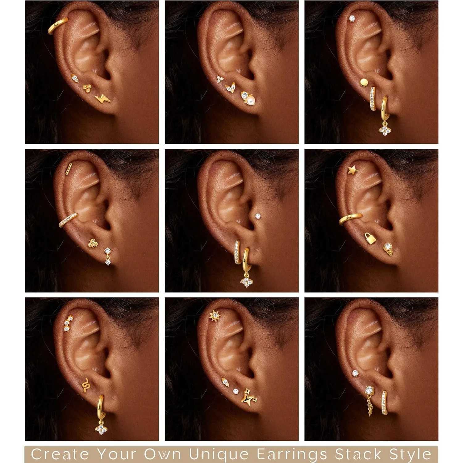 1pc Earrings for Sensitive Ears Surgical Stainless Steel Earrings for Women Dainty Flat Back Earring Stud Hoop Cartilage XJ250718