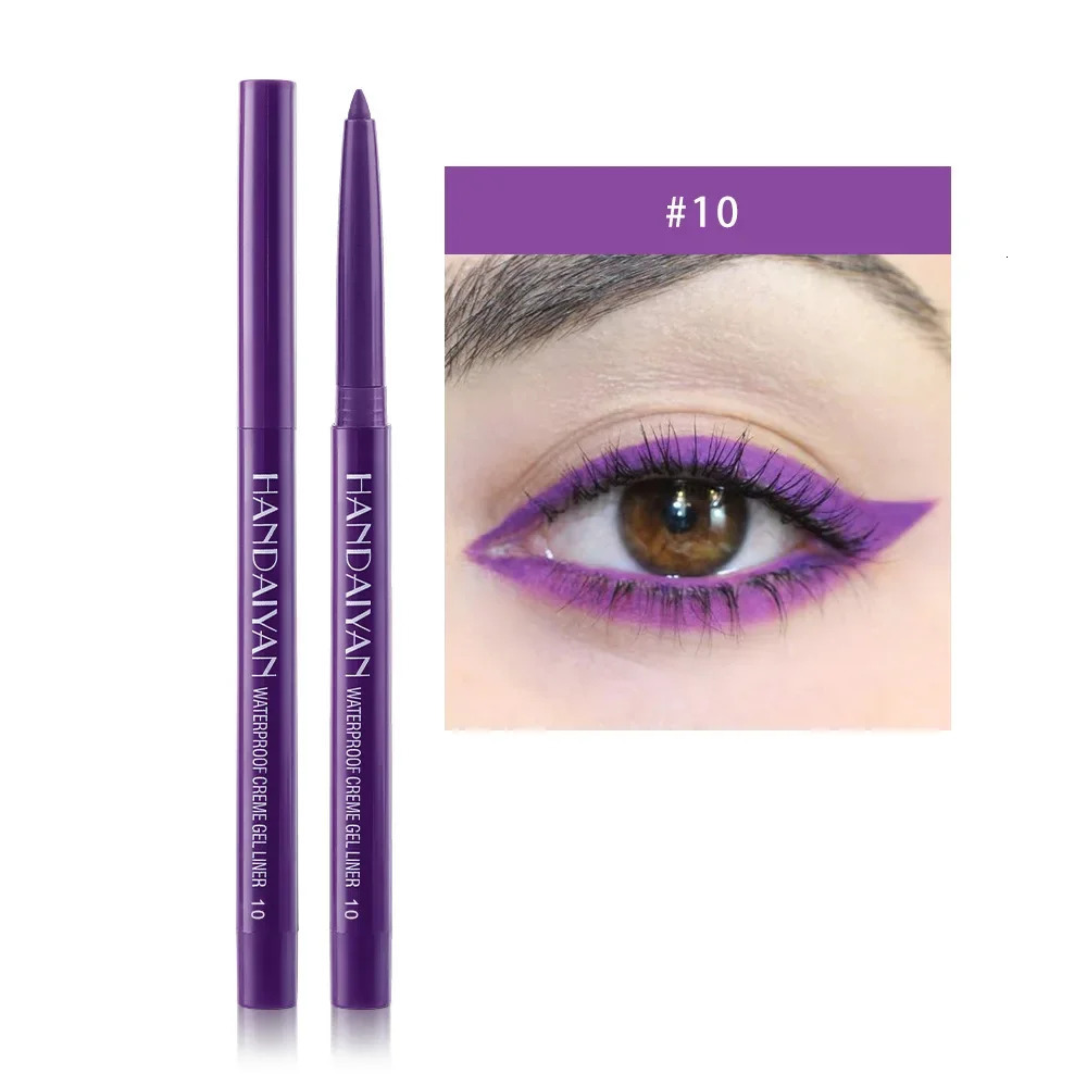Matte Colorful Eye Liner Pen Cream 20 Colors Eyeliner Gel Pencils Option Easy To Wear Make Up Cosmetics White Yellow Blue Purple 250717