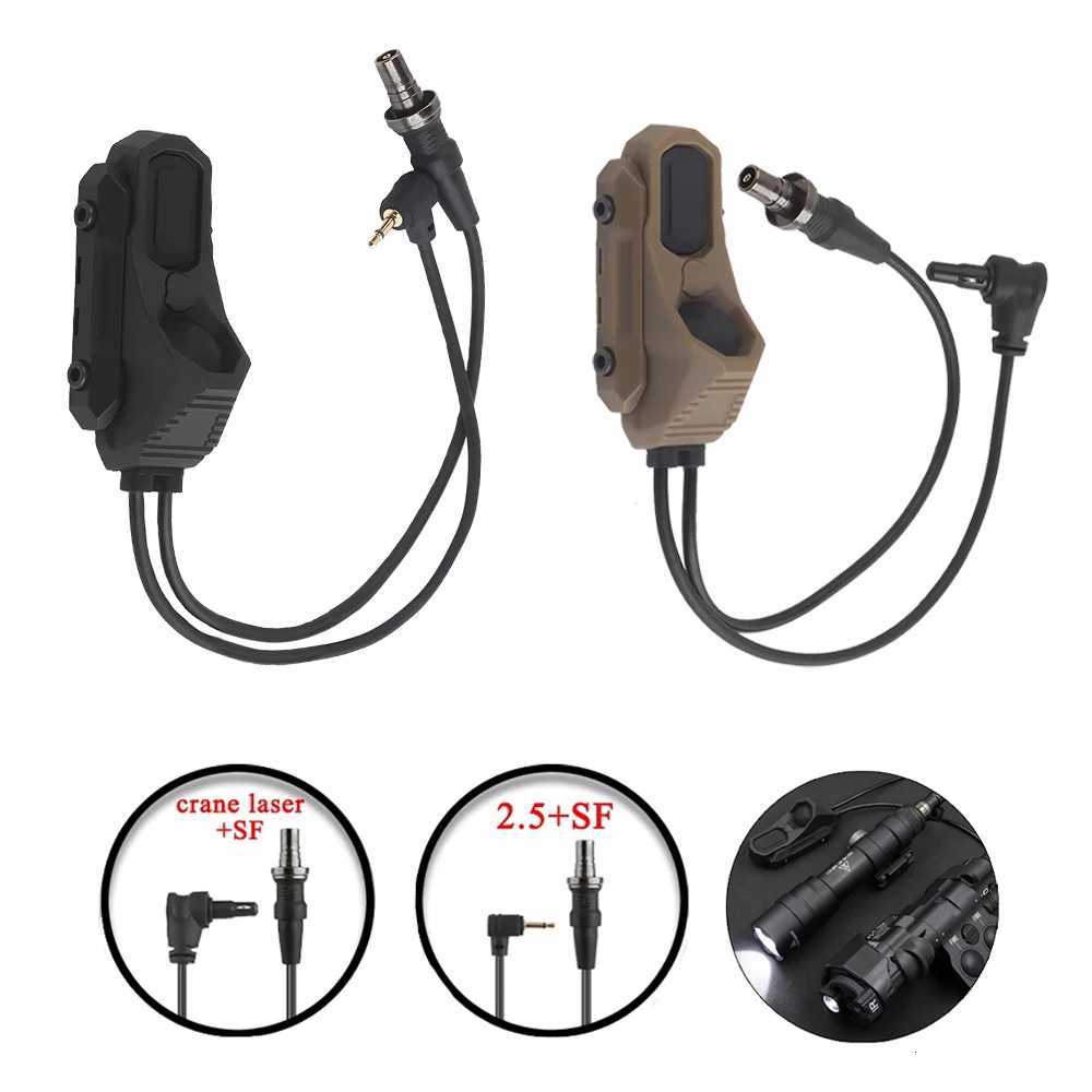 Tactical AXON Rote In-Line Dual Function Pure Switch Flashlight PEQ NGAL Laser Pushbutton SF/2.5///Crane PlugsXJ250718