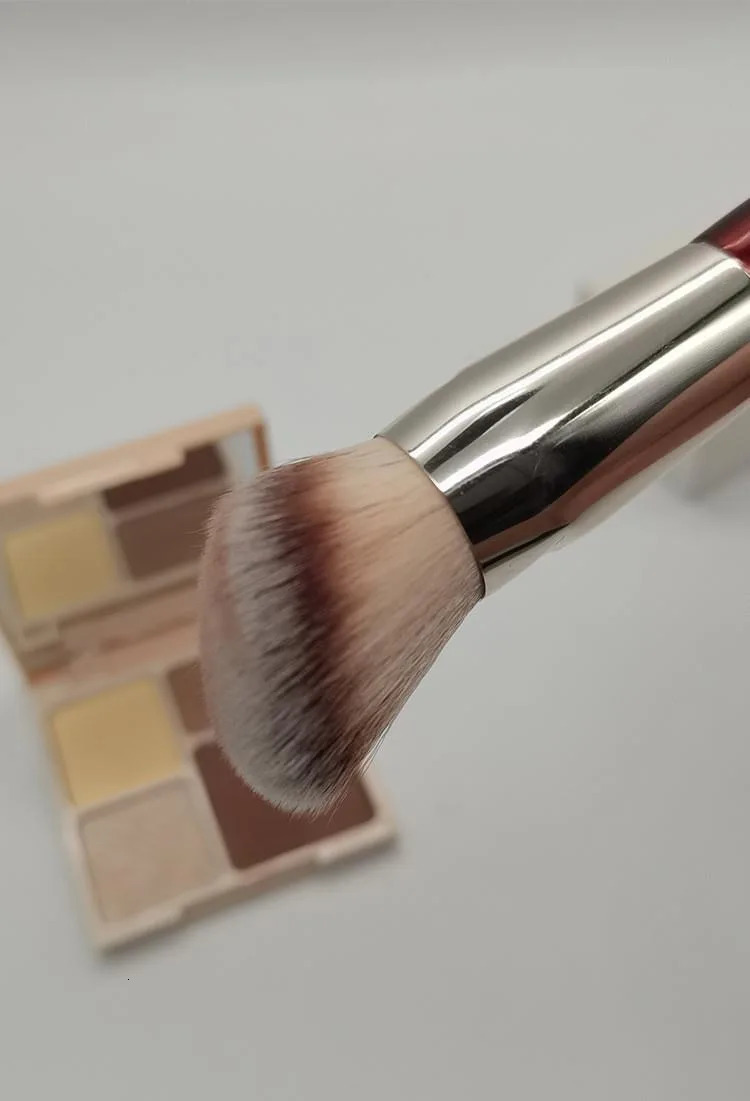 1pc 101 Contoured Foundation Makeup brushes Angled Liquid Base Concealer Make up Red wood handle cosmetic tools 506 250714