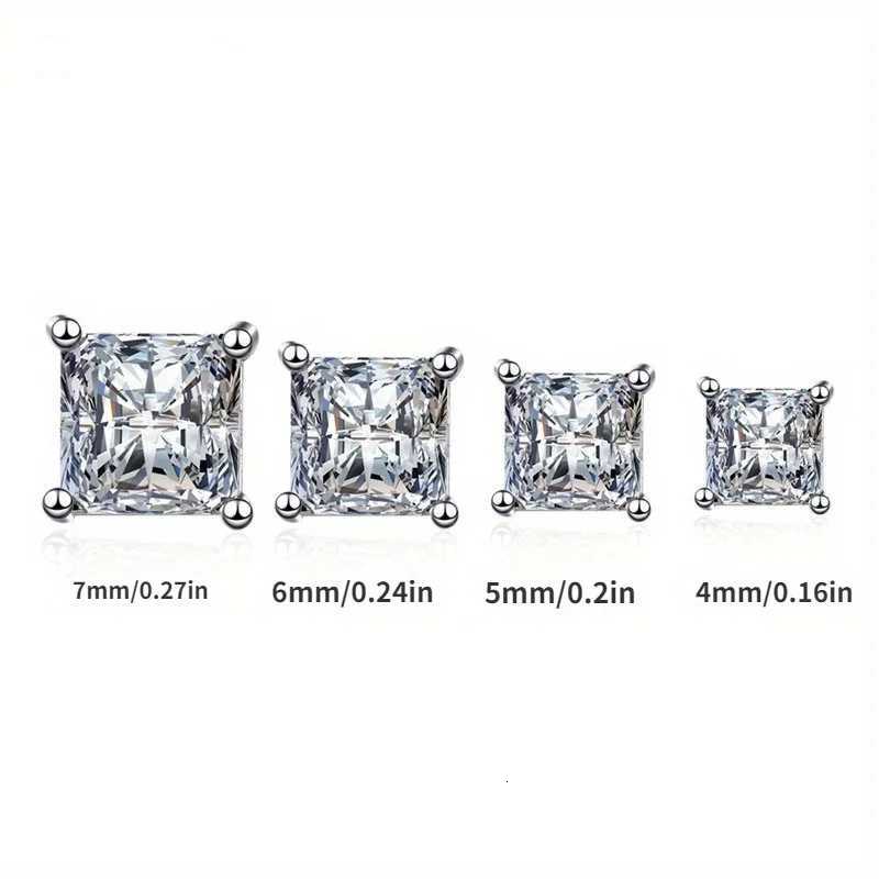 dazzling square zirconia magnetic earrings ear clip earrings for men without ear holes - sparkling earring jewelry - elegant XJ250718