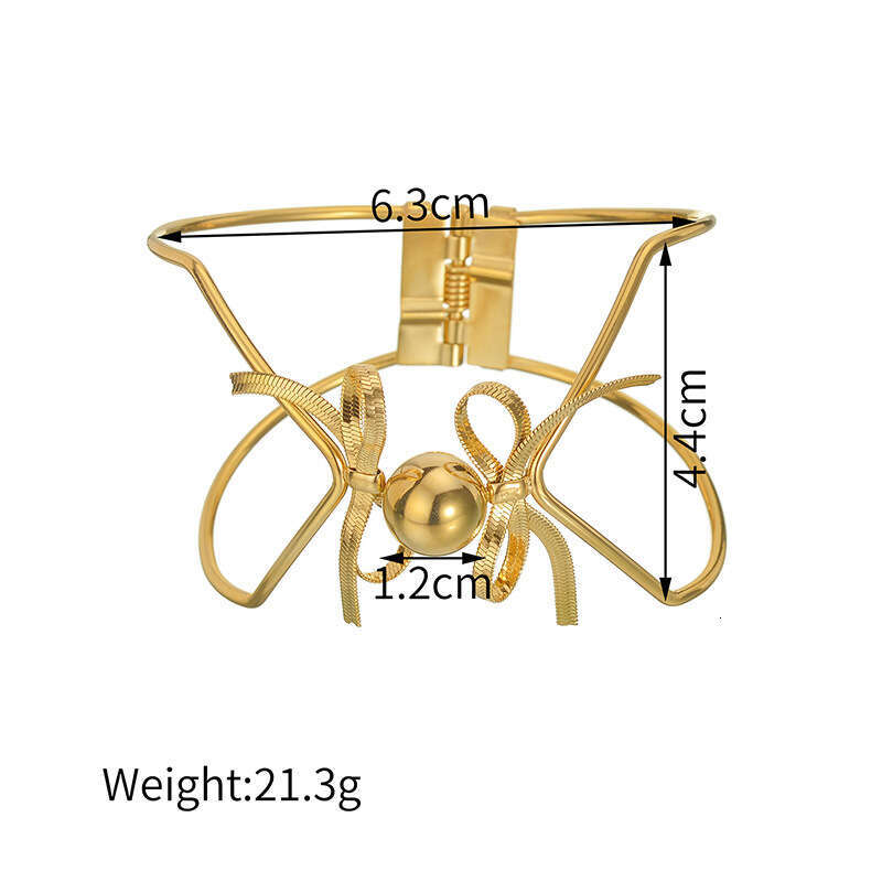 Trendy Design Woven Spiral Mesh Shell Exaggerated Personality Women's Wide Slimming Bracelet