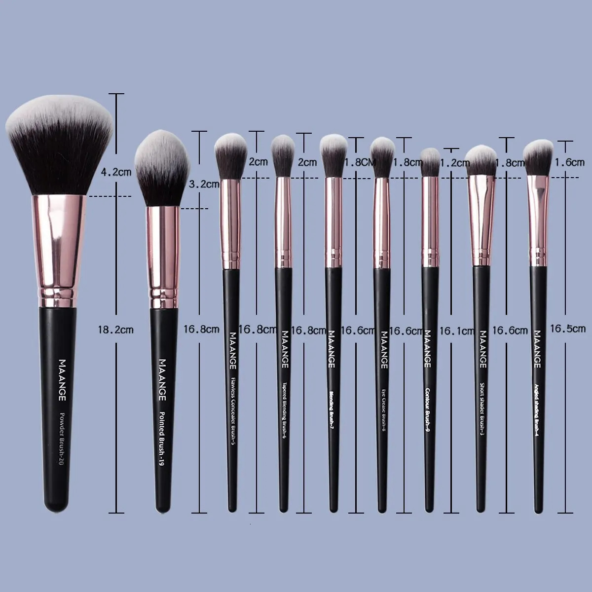 Maange 20Pcs Makeup Brushes with Box Professional Cosmetic Powder Eye Shadow Foundation Blush Blending Beauty Tool For Women 250714