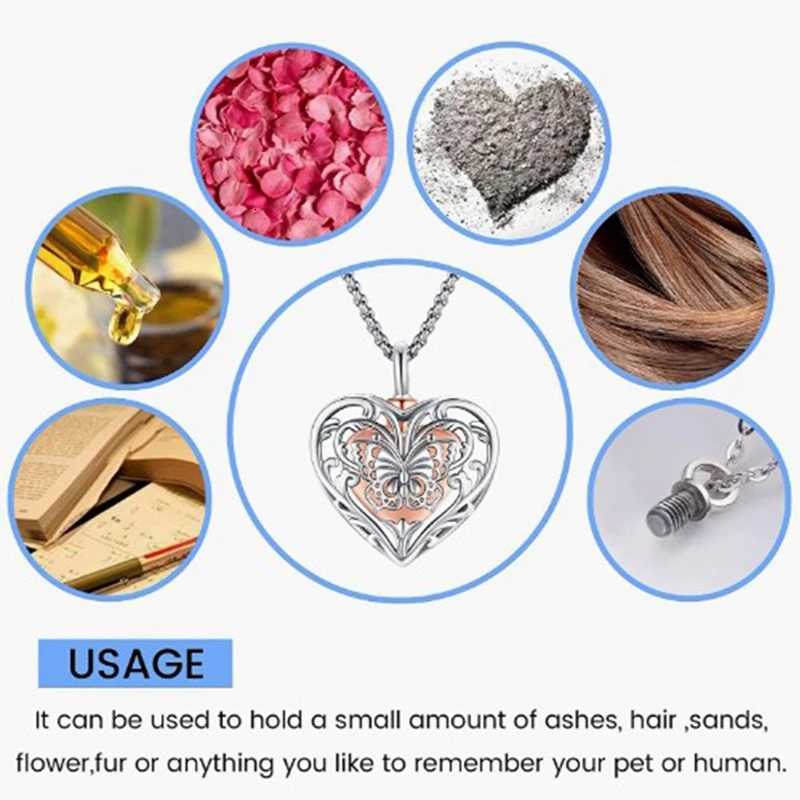 Inside Mini Urn Jewelry Hollow Cration Locket Necklace For Ashes Of Loved Ones Keepsake Pendant Human Pet W250718