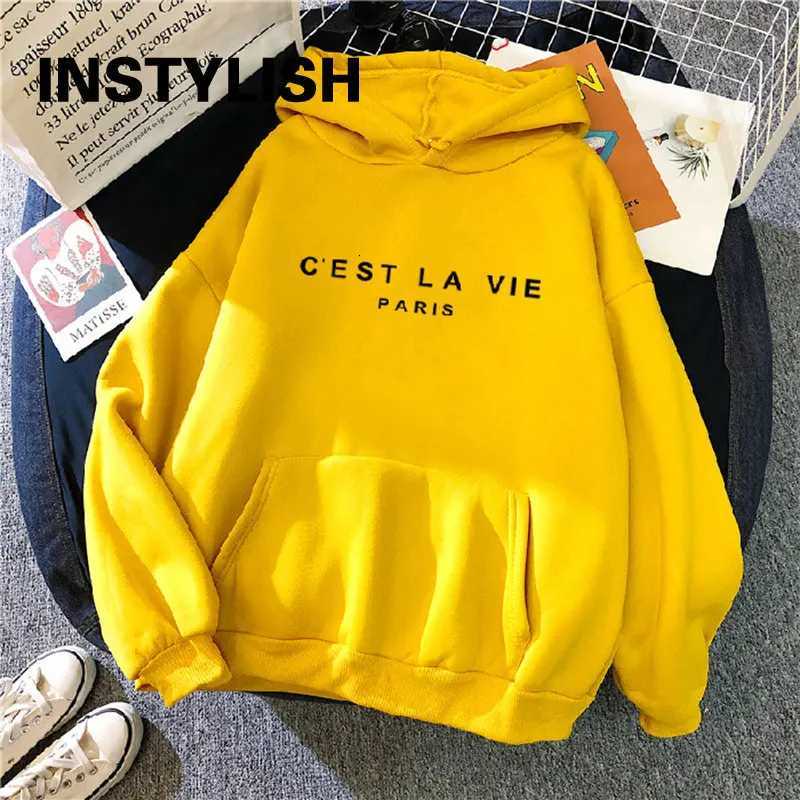 Women Casual Print Loose Hoodies Spring Long Sleeve Hooded Sweatshirt Harajuku Simple Tops Lazy Style Pullover 2023 Streetwear Z250719