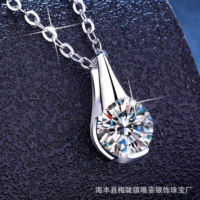 Weizi Jewelry Moissanite New S Sier Perfume Bottle Small Waist Necklace Fashion Versatile Collarbone Chain for Women bb8