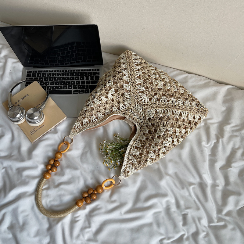 Summer new women's shoulder crossbody bag lazy style grass bag women's summer beach vacation woven armpit shoulder handbag new designer bag