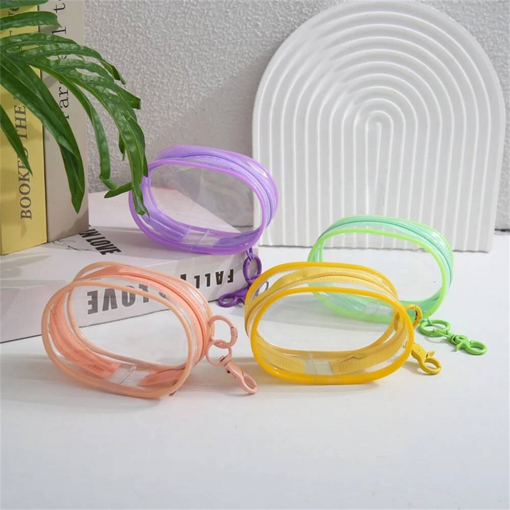 Color Clear Zipper Coin Purse Storage Bag Children Toy Mystery Box Organizer Earphones Chargers Pouch Gift Bags Dustproof Case