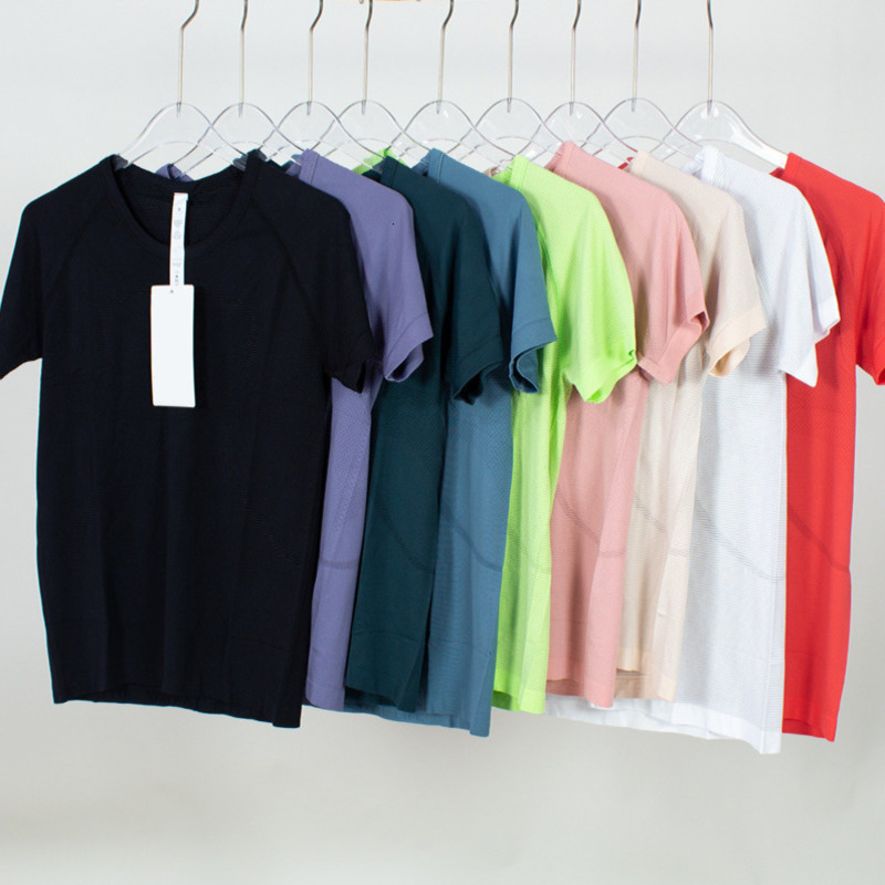 Womens Yoga 2.0 Short Sleeve T-Shirt Solid Color Sports Shaping Waist Tight Fitness Jogging Sportswear Blouse Top