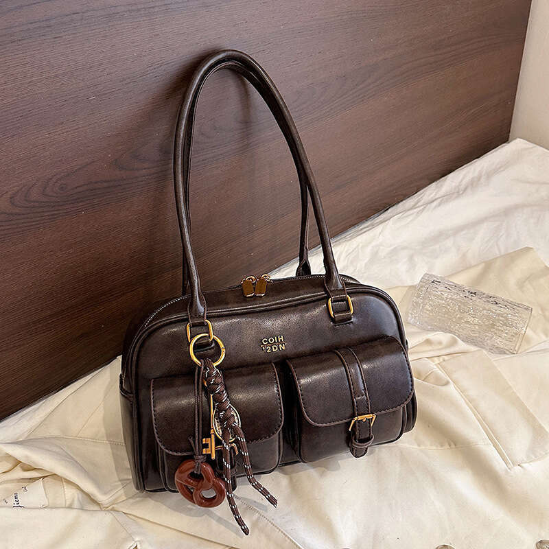 Underarm Texture Boston Pillow Casual Commuting Versatile Large Capacity Bag