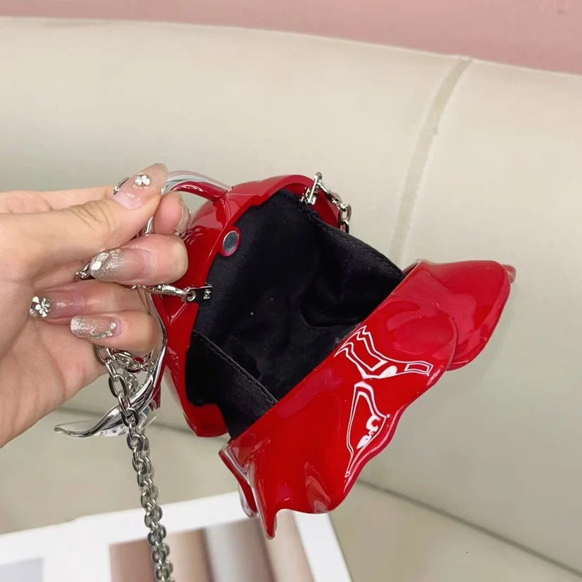 fashion rose Acrylic clutch bag for women er flower box shoulder crossbody bags evening party purses Valentine Day 250717
