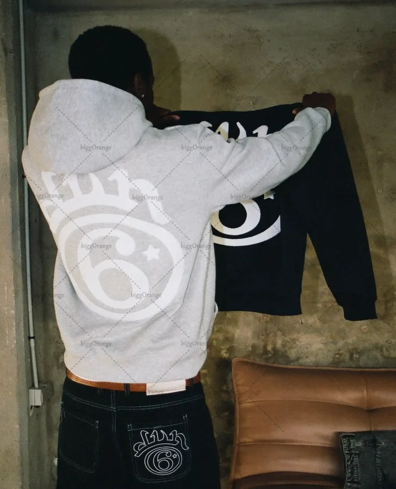 Y2K Harajuku Gothic Punk American Sweatshirt Men Street Clothing Personality Loose Versatile Hoodie Star Casual Oversized Hoodie 250716