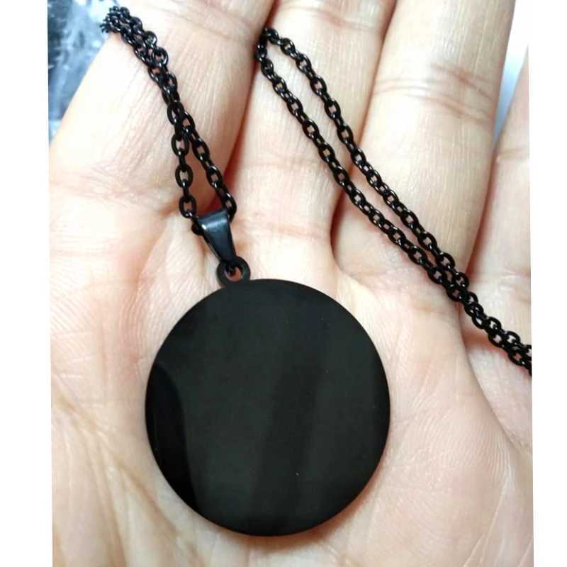 10Pcs 45cm 50cm 60cm Custom Name Round Disc Pendant Necklace Mirror Polish Stainless Steel Chain Necklace For Women W250718