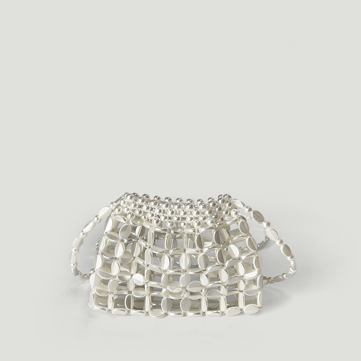 2025 Summer new women's shoulder crossbody bag new shiny retro sequin bag hand woven bead handbag new designer bag new designer luxury bag