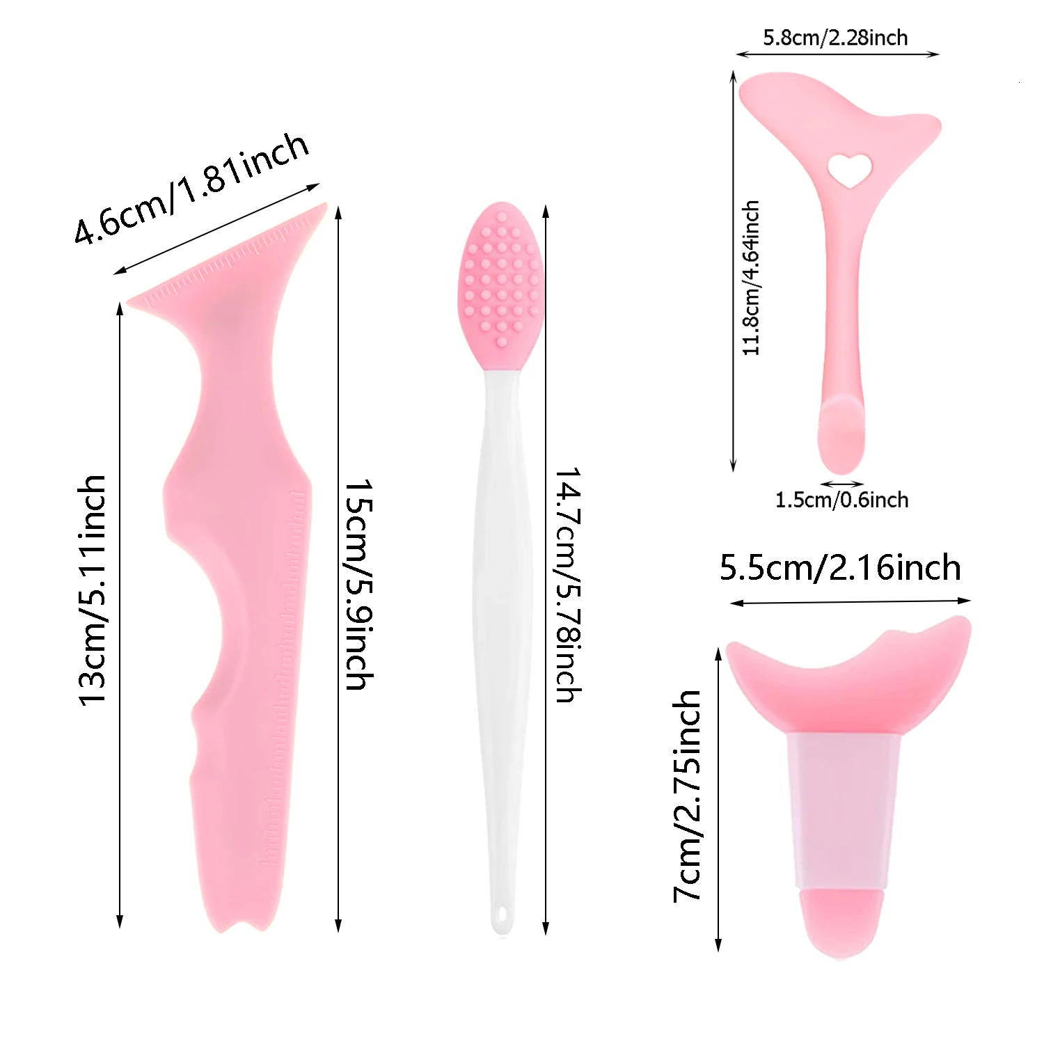 4PCS Eyeliner Stencils Set Reusable Silicone Tool Lash Guard Eye Lips Makeup for Women 250716