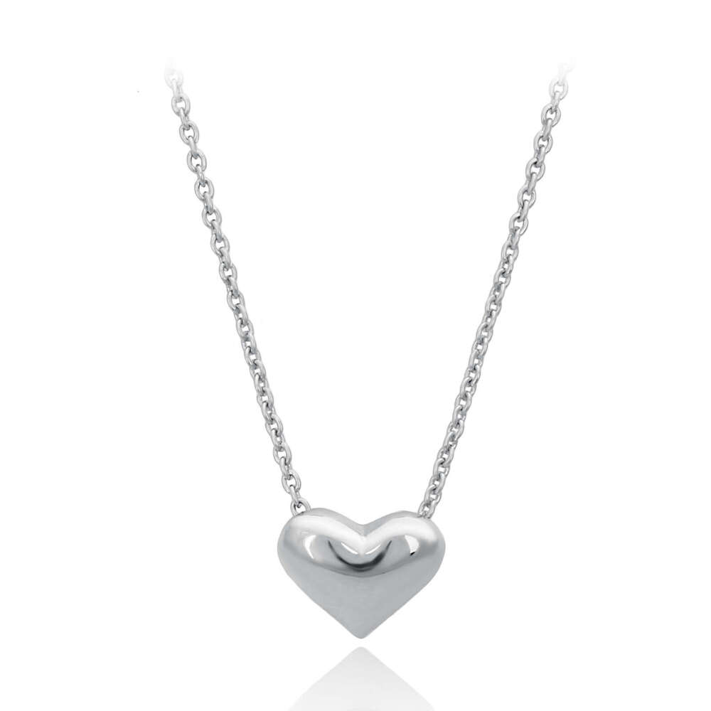 Hot Selling Heart Chain Necklace Simple Polished Platinum Plated Hand Jewelry