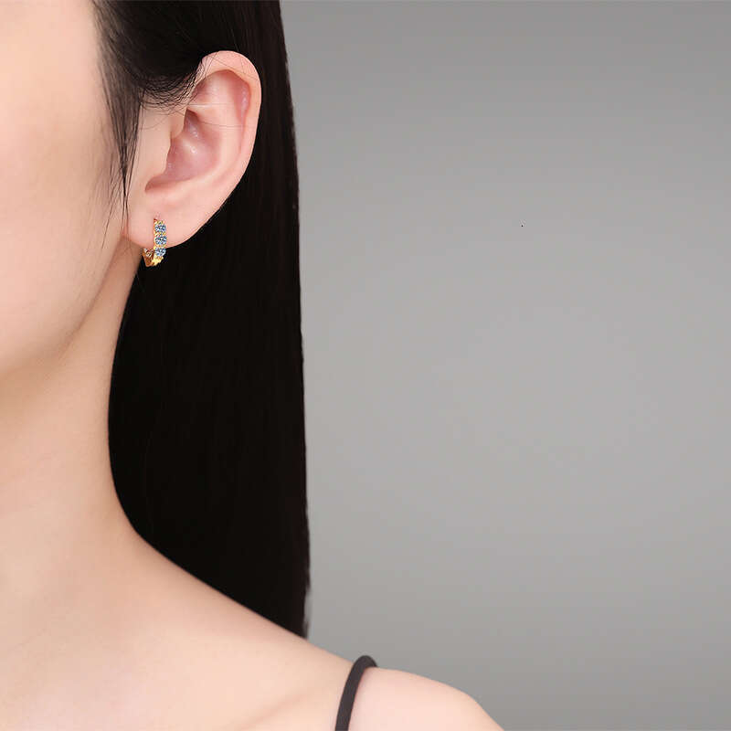 S Pure Sier for Women Studs 1.2 Carat D Color Moissanite Earrings 3e4