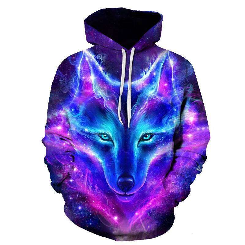 Animal Wolf 3D Printed Hooded Sweatshirts Men Women Fashion Casual Oversized Pullover Hip Hop Haruku Streetwear Hoodies