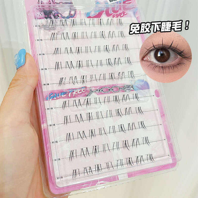 BQI Small Cry Bag Glue-Free Lower Flu-like Clear Roots Realistic Natural Transparent Stem False Eyelashes X250719