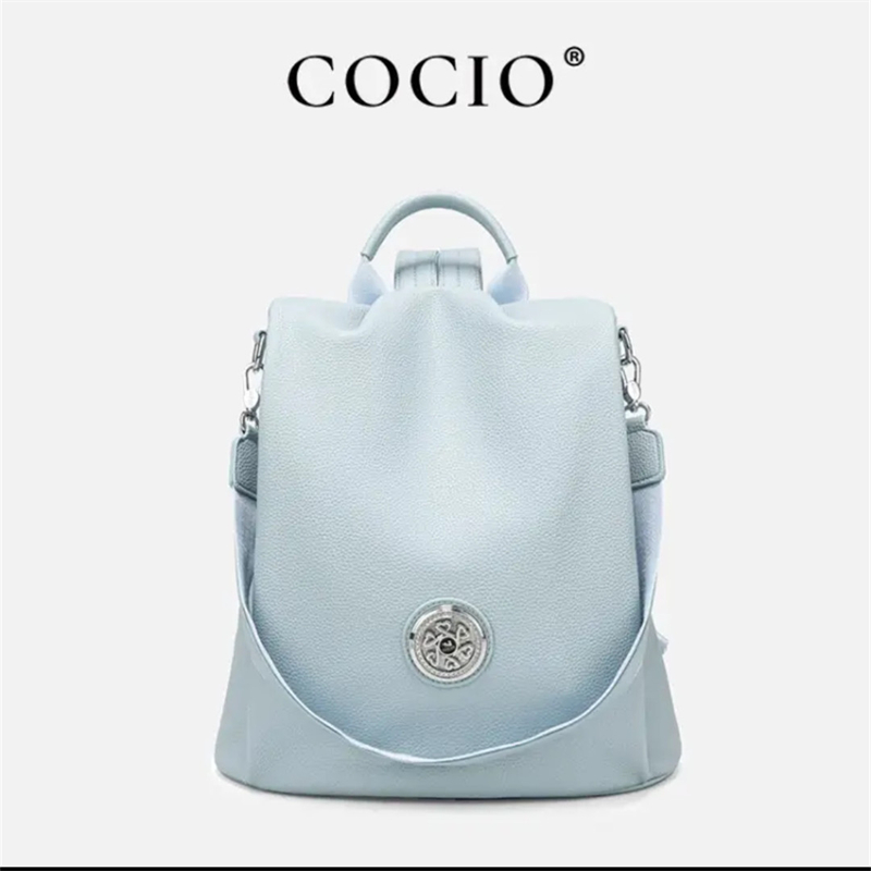 COCIO designer New large capacity backpack made of genuine leather simple high-quality vintage multifunctional backpack