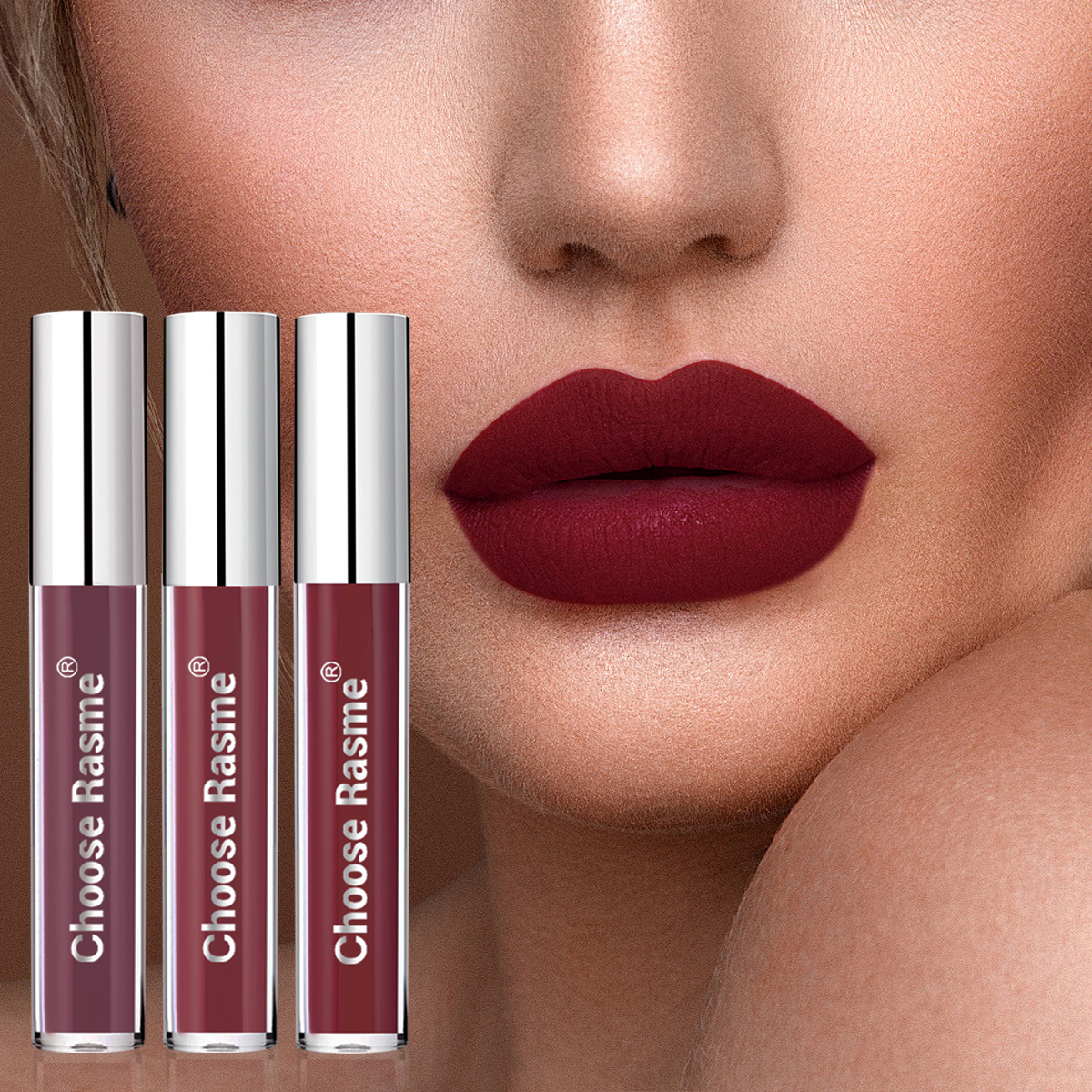 Choose Rasme Velvet Nude Liquid Lipstick - Quick-Dry Transfer-Proof Matte Lip Stain, Non-Sticking Long Lasting Lip Gloss with Natural Soft Finish