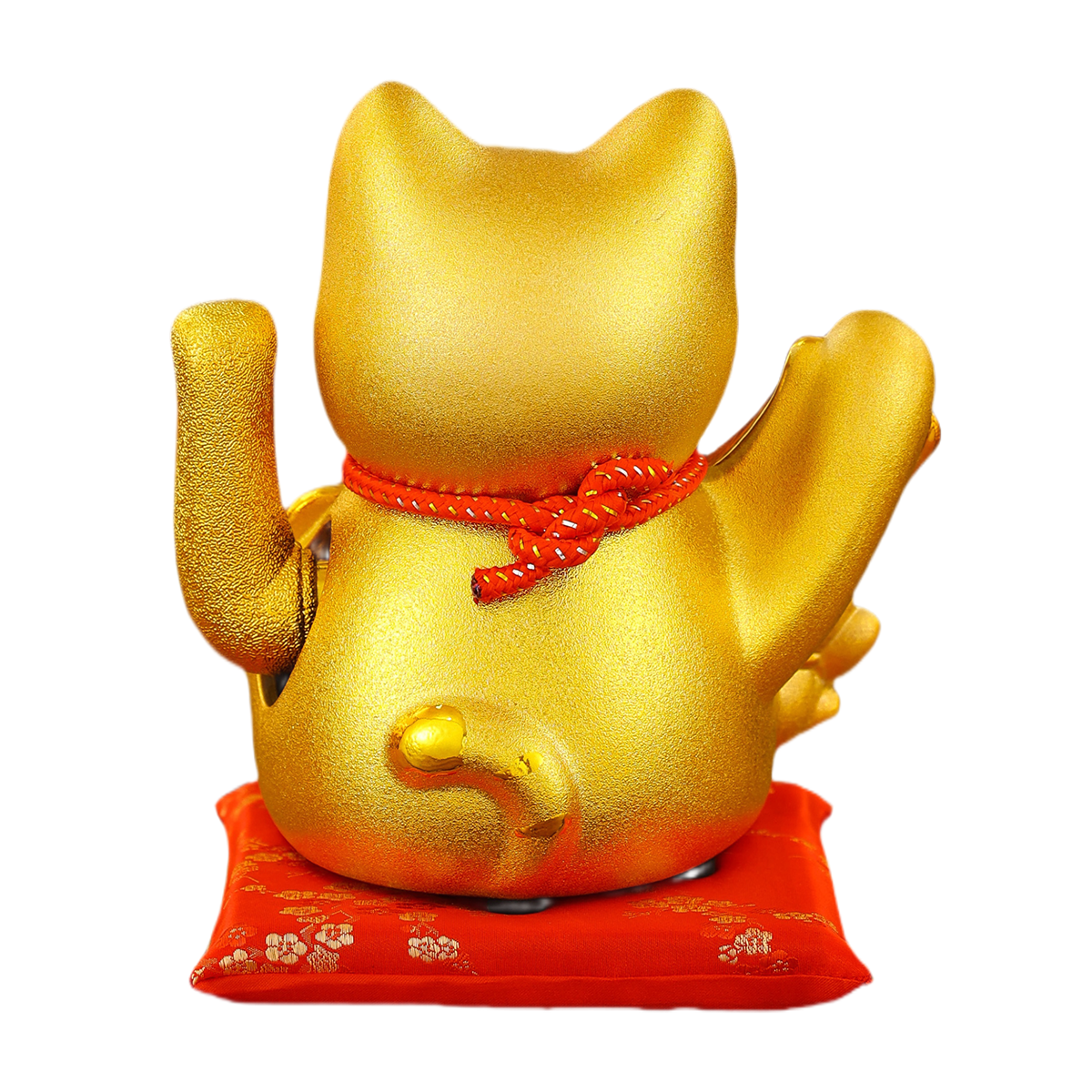 Gold Plated Ceramic Lucky Cat Figurine Automatic hand shaking for Home Decor Kitten Statue - Perfect Fengshui Gift Item