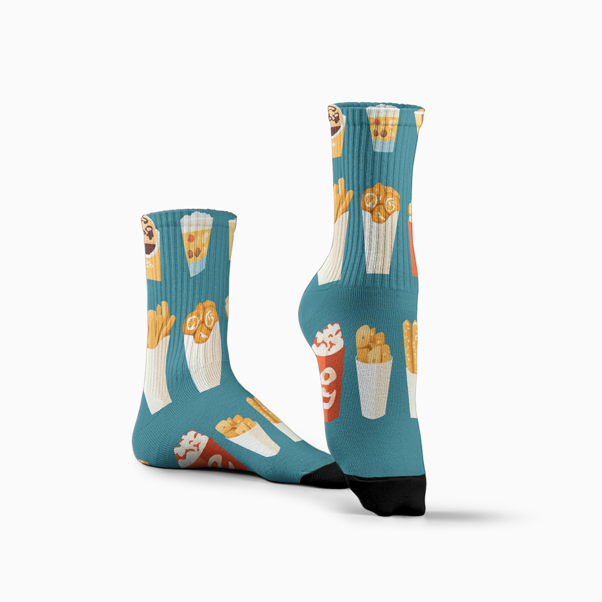 Foodie Fun Unisex Tube Socks: Socks: Trendy Snack - Lover Vibes C064