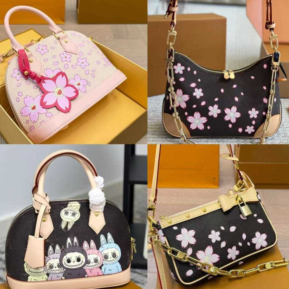 Shoulder Bags vintage bag murakami cherry bag TM women luxurys designer bags denim totes handbag pochettes wallets nano bag purse Marelle bag chain bag crossbody bag