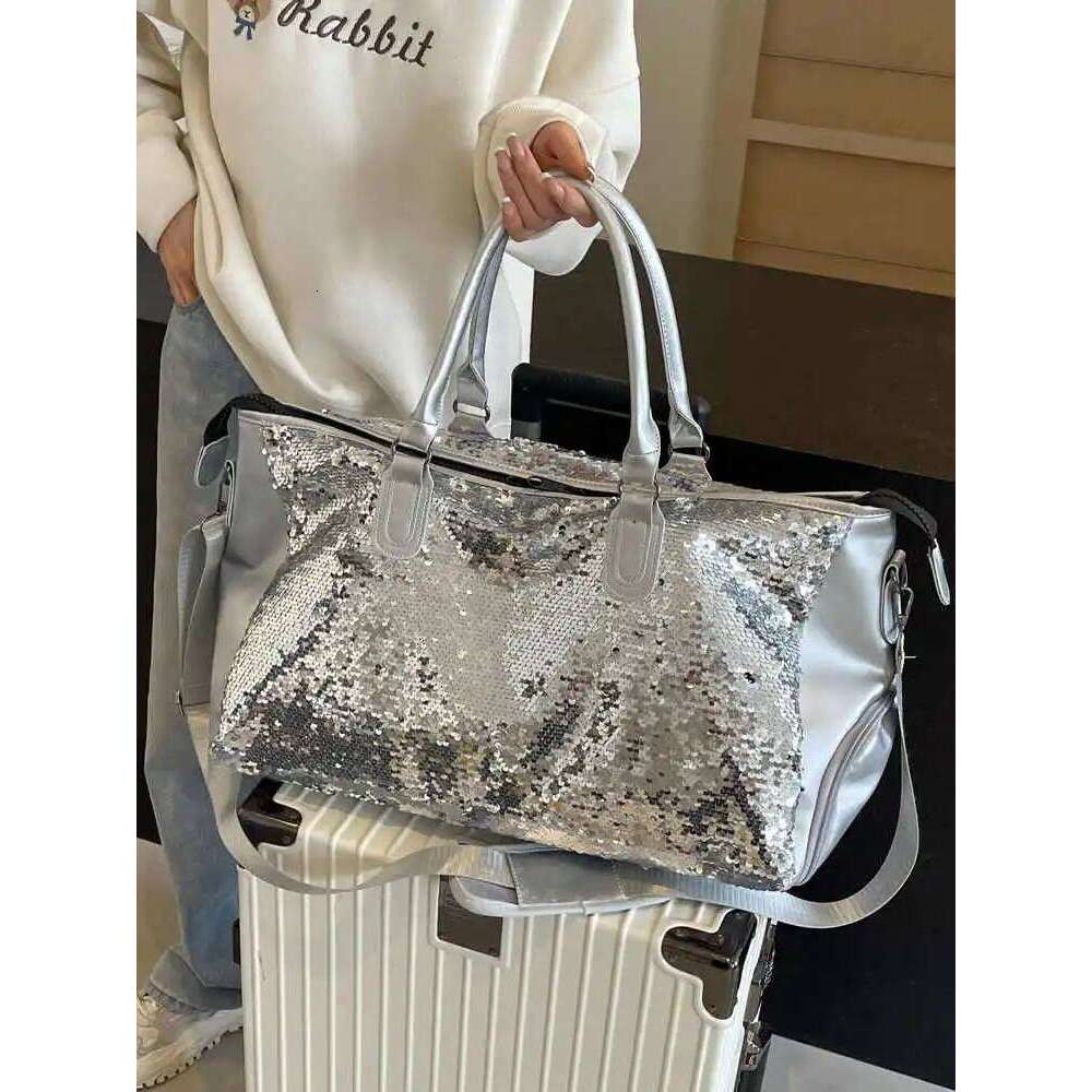 Fashion Sequin Travel Tote Women New Large Capacity Versatile Yoga Bodybuilding Underarm Popular Crossbody Bags