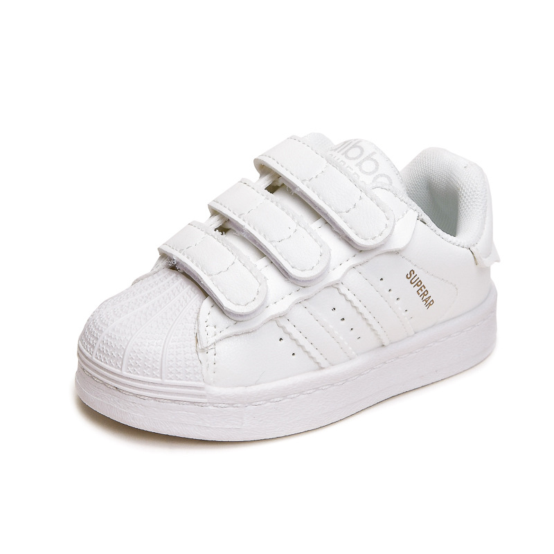 kid's Fashion Board Shoes Casual Shell Head Boys and Girls' Sports Shoes Versatile Soft Bottom Children's Shoes White Black Blue Pink S