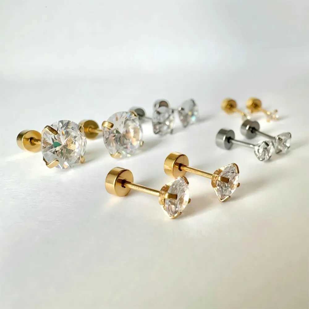 20G 3-8mm Tiny Stainless Steel Flatback Stud Earrings for Women Men Cartilage Tragus 0.8mm Piercings JewelryXJ250718