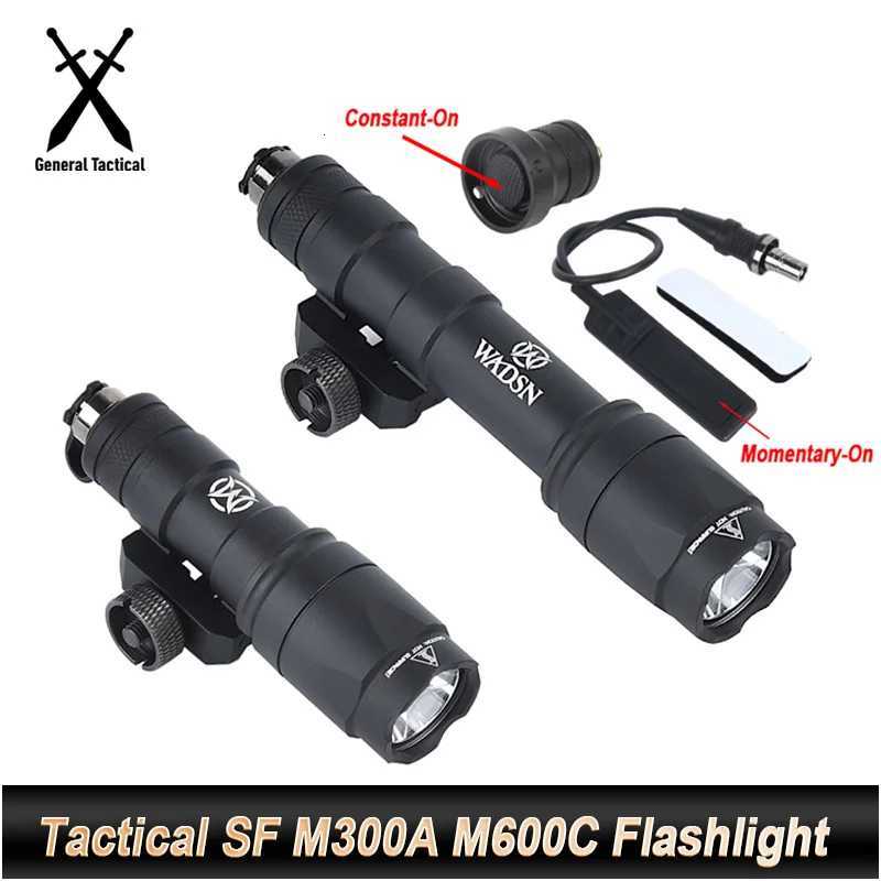 100% Authentic Brand New Original WADSN Airsoft Surir M600C M600 M300 Tactical Scout Light AR15 Rif Weapon Flashlight D Hunting Spotlight SF M300A Gun