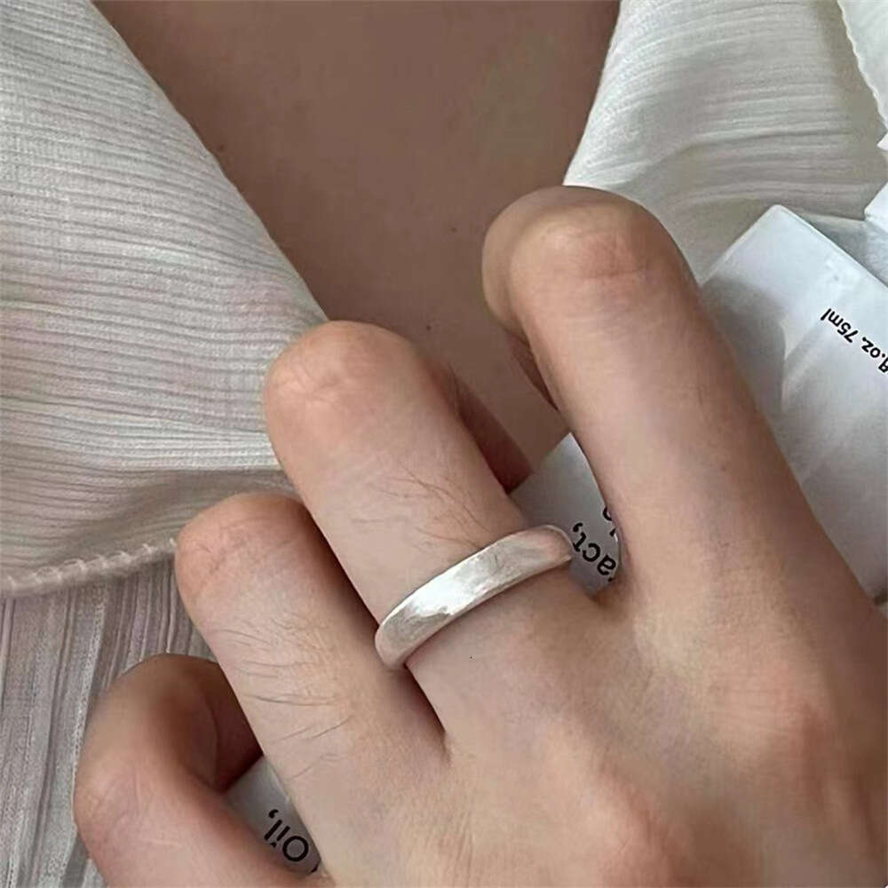 New Heavy Craft S Pure Silver for Women, Niche Design with High-end Feel, Index Finger Ring, Non-fading Open Ring
