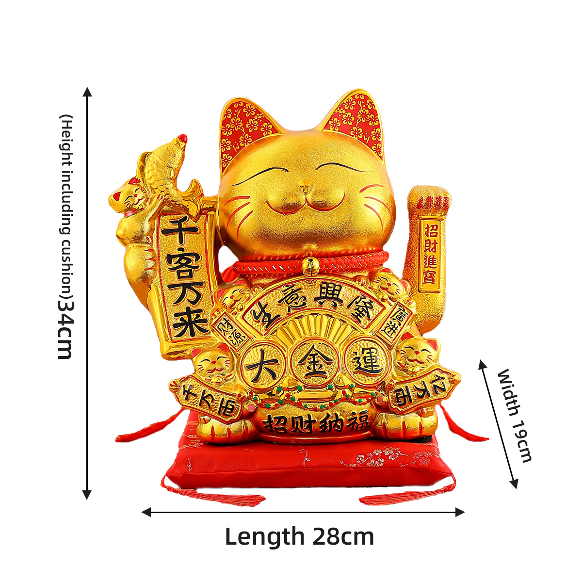 Artistically Crafted Ceramic Pet Sculpture Featuring -like Shaking Motion Elegant Golden Accents Inside Your Abode