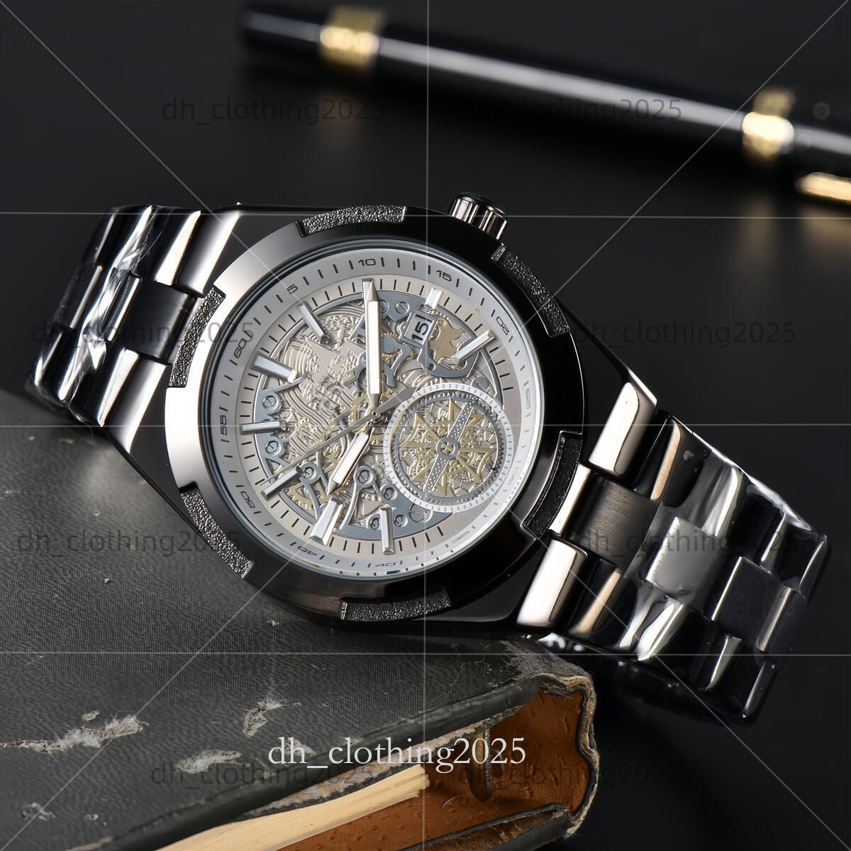 Vacherin Constantinn Watch Designer Overseas Mens Watches Chronograph Stainless Steel Band Luxury Fashion Wrist Watches Portable Business 8fe