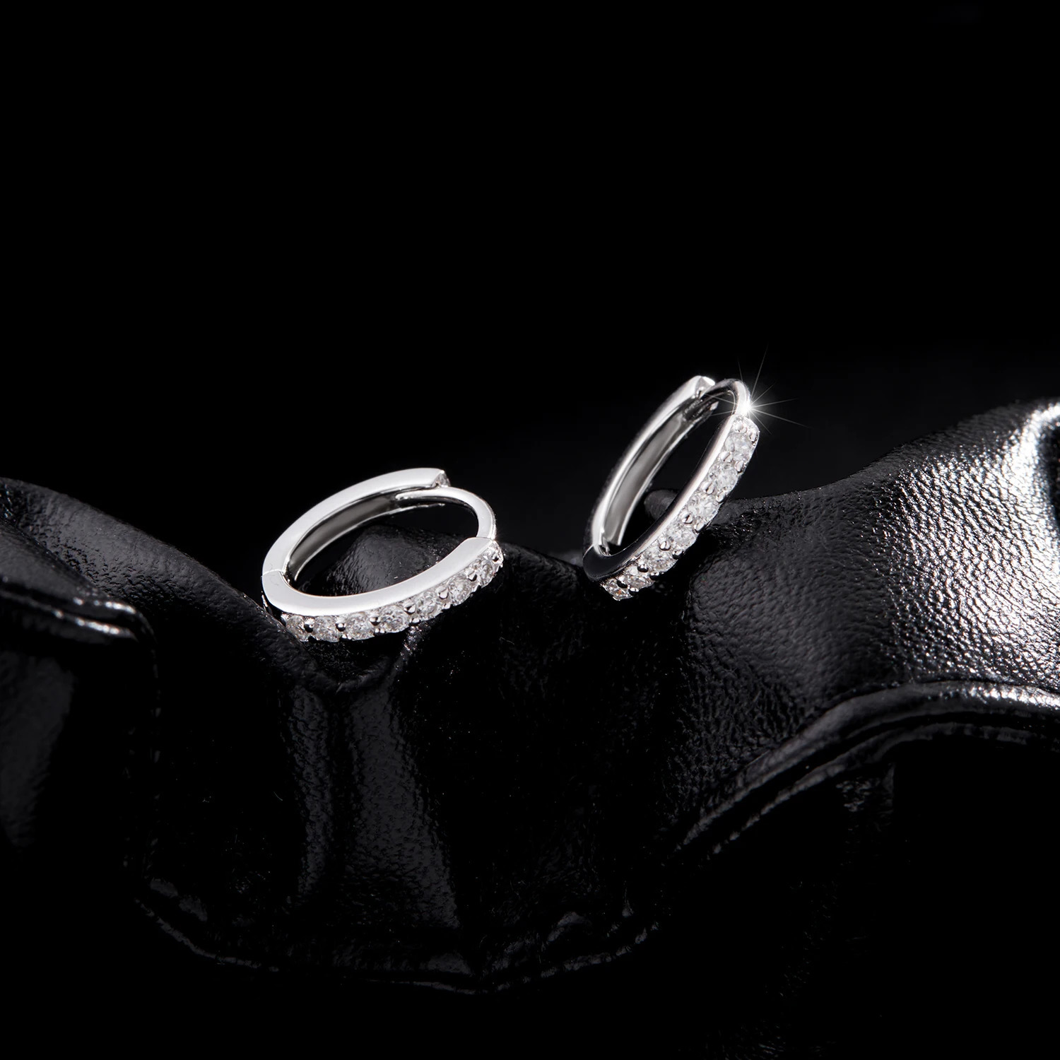 MODIAN D Color Sparkling Earrings 925 Sterling Silver Classic Shining Circle Hoop Earrings For Women Fine Jewelry 250716